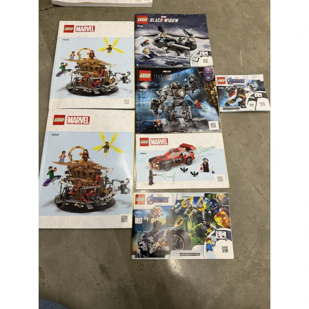LEGO Marvel Instruction Manual Lot 76261 76190 76162 Avengers Spider-Man